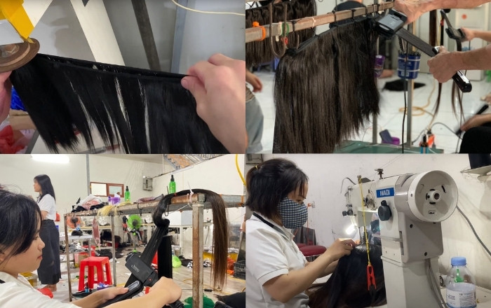 Manufacturing process captured at Gla Hair